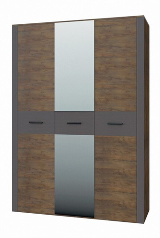 Шкаф для одежды ШР-3 (с зеркалом) "Куба" Bravo мебель