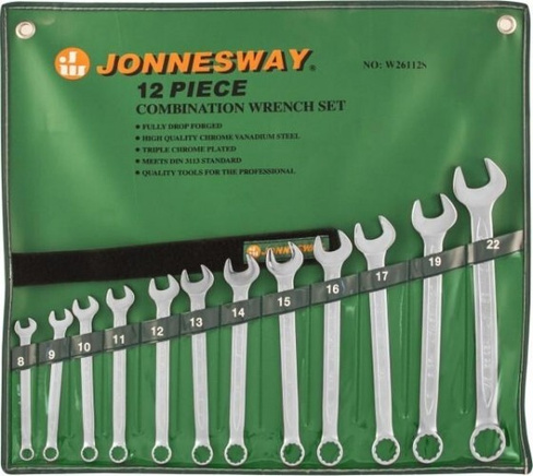 Набор комбинированных ключей JONNESWAY W26112S 12 предметов [047355]