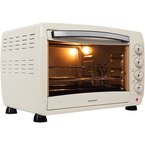 Мини-печь NORDFROST RC 450 Y, электрическая настольная духовка, 2 000 Вт, 45л, конвекция, гриль, таймер до 120 минут, 3