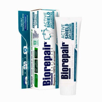 Зубная паста Biorepair Active Shield, активная защита эмали зубов, 75 мл, 100 г, blue