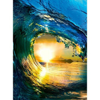 Фотообои флизелиновые с виниловым покрытием Морская волна И 628 200х270см DeliceDecor