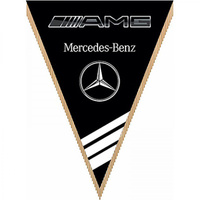 Треугольный автомобильный вымпел SKYWAY Mersedes-Benz amg черный