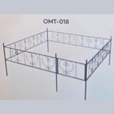 Оградка ритуальная эконом ОМТ 018