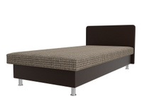 Кровать Мальта, рогожка, корфу 03, коричневый M-lion мебель
