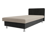 Кровать Мальта, велюр, бежевый, серый M-lion мебель