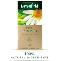 Чайный напиток травяной Greenfield Rich Camomile в пакетиках, 25 пак.