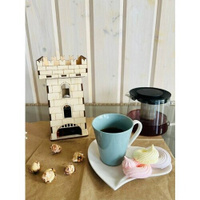 Чайный домик из дерева с крышкой, для чайных пакетиков, варенья, сахарницы Wood Studio