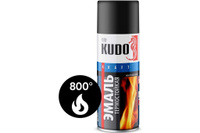 Эмаль аэрозольная термостойкая Kudo черная 520мл