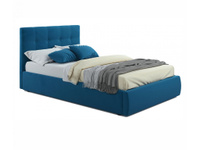 Мягкая кровать Selesta 1200 синяя с подъем.механизмом Попов