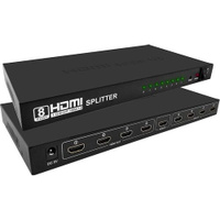 Сплиттер аудио-видео PREMIER 5-872-8, HDMI (f) - 8xHDMI (f), ver 1.4, черный