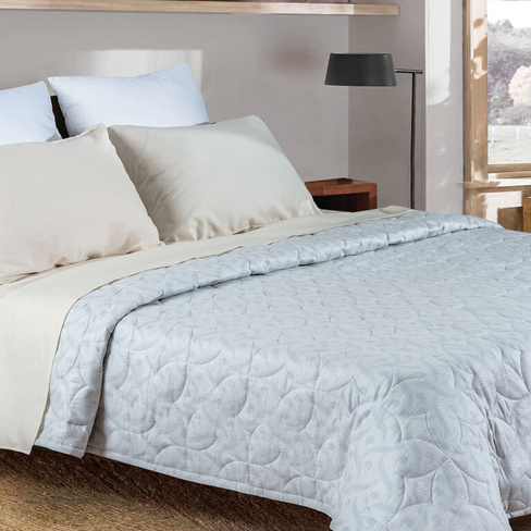 Одеяло-покрывало Organic Cotton цвет: серо-голубой (210х230 см)
