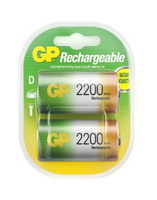 Аккумулятор R20 (D) 1.2V, 2200 mAh Ni-Mh GP