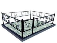 Оградка на могилу металлическая № 7 с калиткой 3х2,5 м