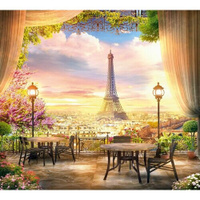 Фотообои флизелиновые с виниловым покрытием Кафе в Париже И 1777 300х270см DeliceDecor