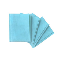 Салфетки ламинированные 33*45 (бумага+полиэтилен) голубые 125шт
