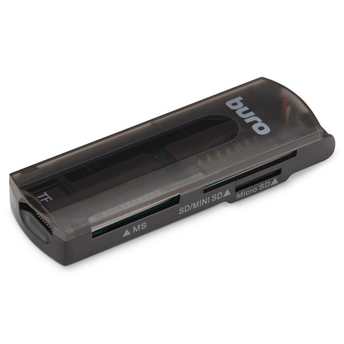 Кард-ридер внешний USB 2.0 Buro BU-CR-108, черный