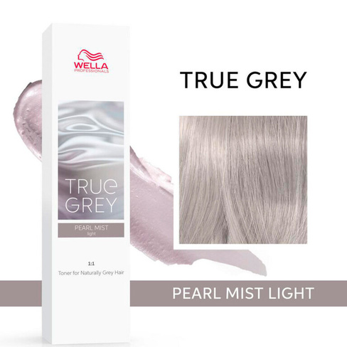 Тонер для натуральных седых волос True Grey (2861, 04, Pearl Mist Light, 60 мл) Wella (Германия)
