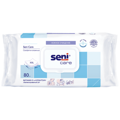 Салфетки влажные SENI CARE 80 шт